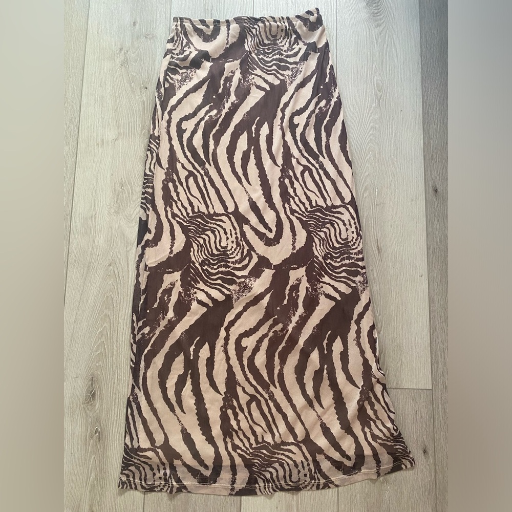 Zebra Print Princess Polly Maxi Skirt